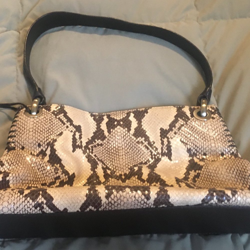 Brown snakeskin purse
